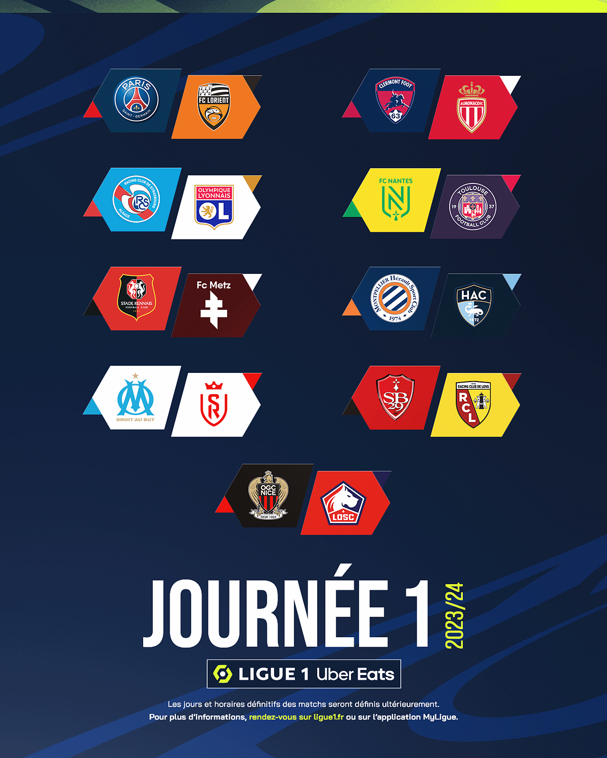 L1 22/23 : le calendrier complet du PSG ! - Ligue 1 - Paris PSG