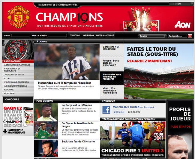Manchester United lance une version française de son site internet