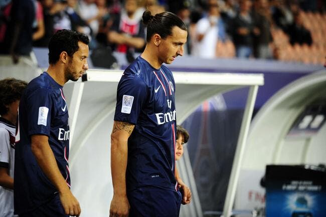 Ibrahimovic et Nenê se chauffent à l’entrainement du PSG