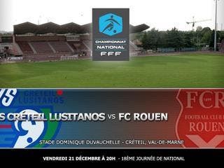 Video : US Créteil - FC Rouen en direct live sur Foot01.com