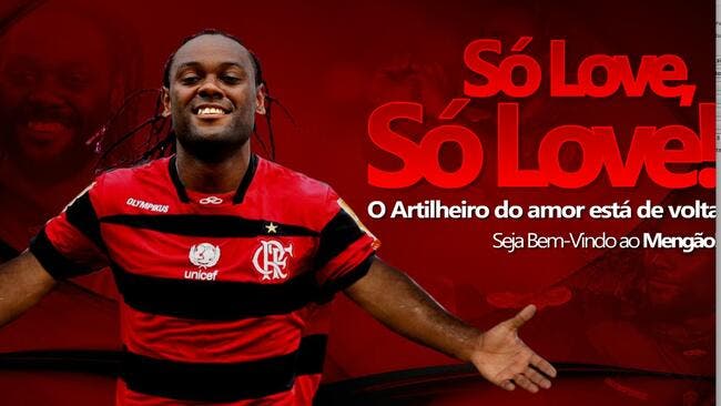 Vagner Love heureux de danser le Flamengo