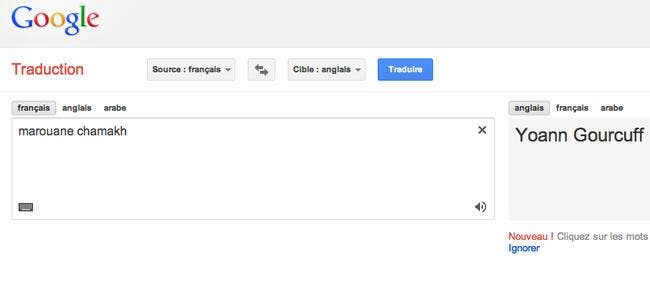 Google fait une blague à Yoann Gourcuff et Marouane Chamakh