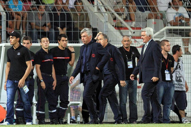 Ancelotti évite la suspension pour son expulsion à Ajaccio