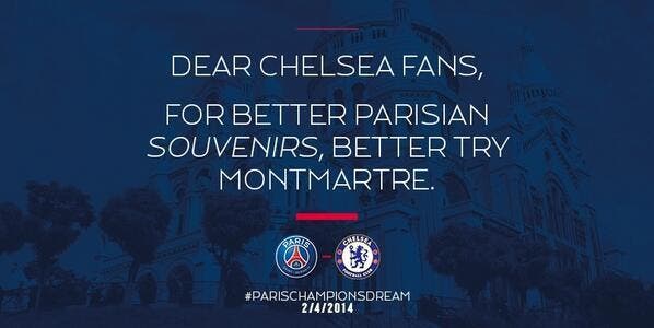 Le PSG chambre Chelsea via Twitter