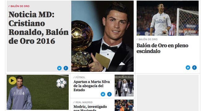 Cristiano Ronaldo est le Ballon d'Or 2016 révèle la presse espagnole !
