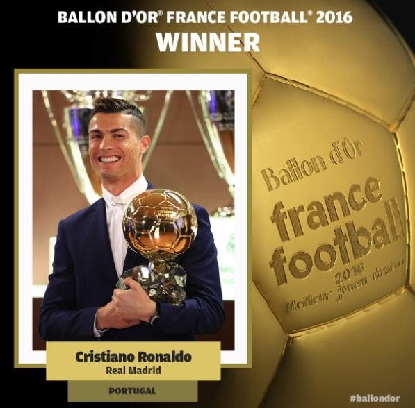Cristiano Ronaldo Ballon d’Or pour la quatrième fois !