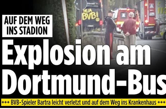 Un attentat près du bus de Dortmund, Bartra blessé