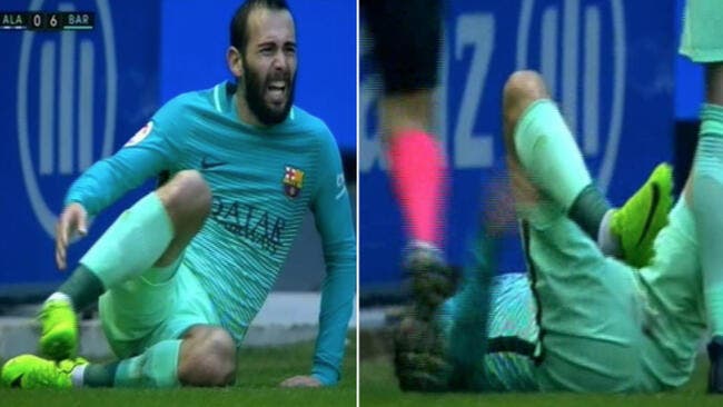 Barça : L'effroyable blessure à la cheville d'Aleix Vidal !