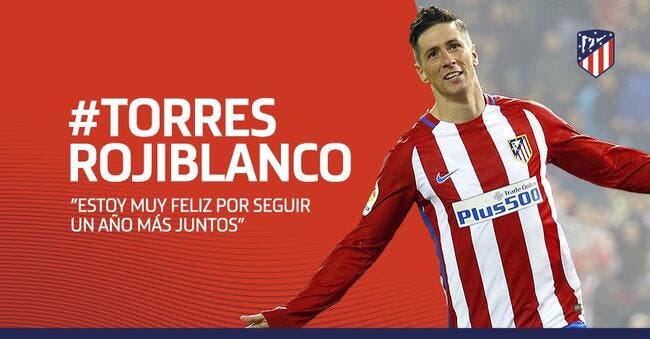 Officiel : Fernando Torres prolonge jusqu'en 2018 à l'Atlético