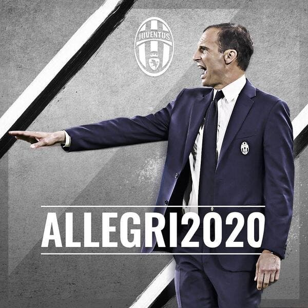Officiel : Allegri prolonge jusqu'en 2020 à la Juventus