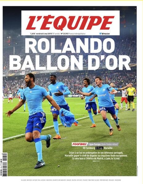 OM : L’Equipe donne le Ballon d’Or à Rolando
