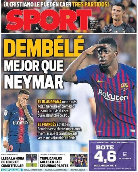 PSG : L’Espagne abuse et trolle Neymar grâce à Dembélé