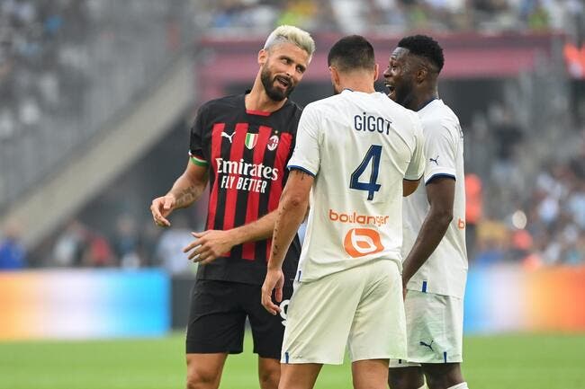L’OM souffre face au Milan AC de Giroud