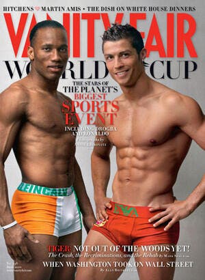 C.Ronaldo et Drogba en slip version Mondial